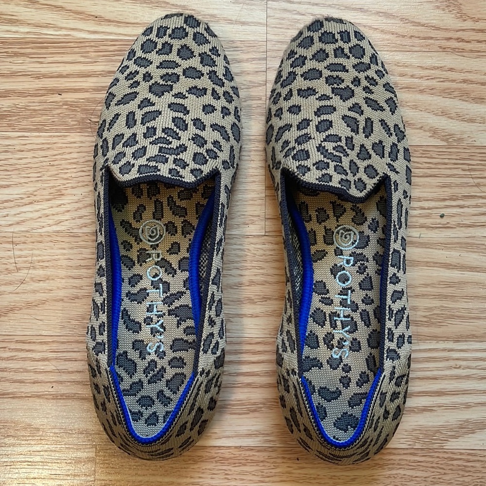 Rothy’s leopard ballet flats